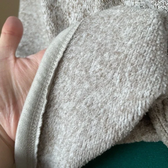 Stormpack XL sweater quarter zip with fleece interior and heathered beige color - Picture 4 of 6